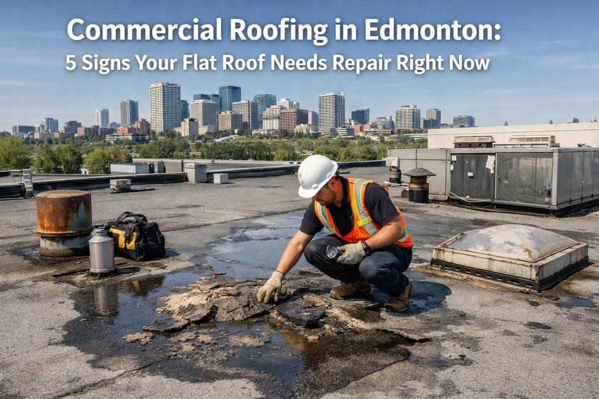 Commercial Roofing in Edmonton: 5 Signs Your Flat Roof Needs Repair Right Now